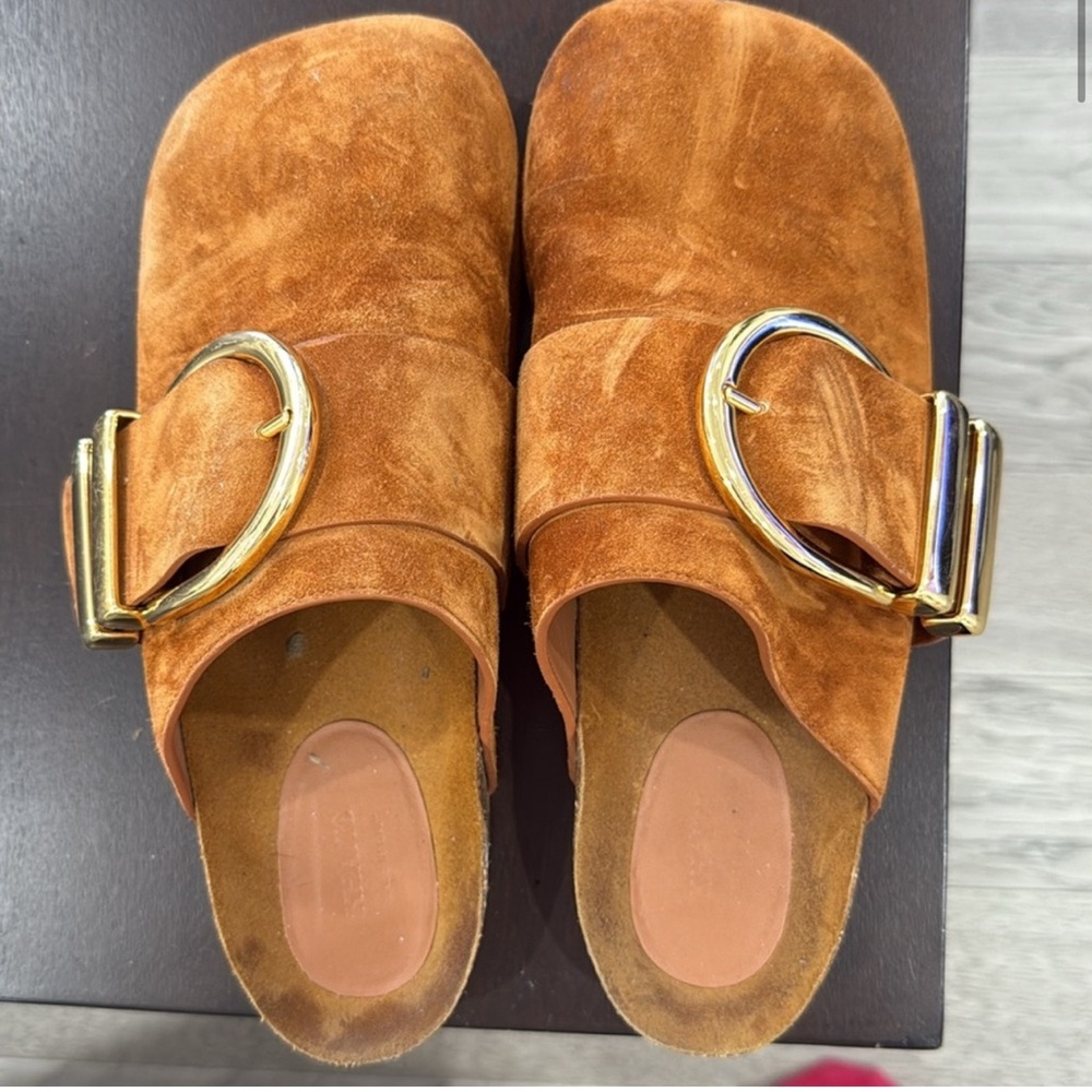 KHAITE Downing Suede Mules - Camel - Picture 5 of 6